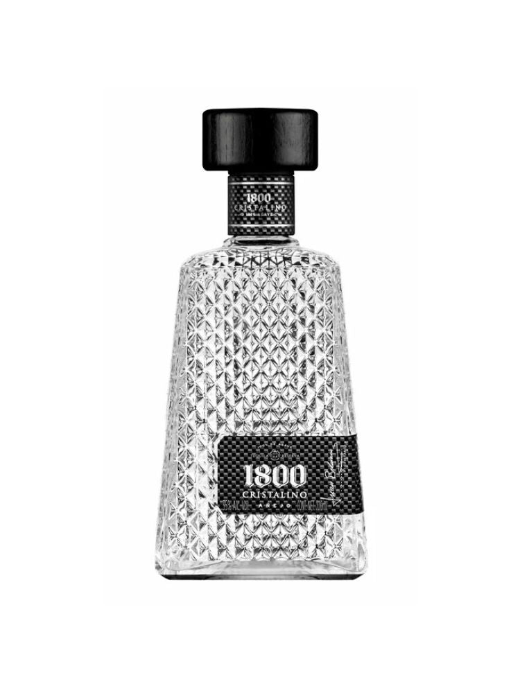 1800 Cristalino Añejo Tequila, 750mL bottle on white background.