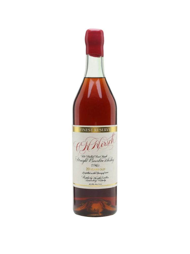 A.H. Hirsch 1974 Finest Reserve 20 Year Old Straight Bourbon Bottle on White Background