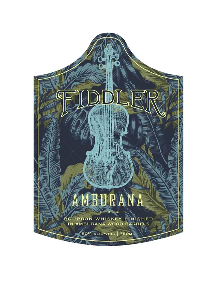 ASW Fiddler Bourbon Amburana, 750mL Bottle on White Background