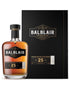 Balblair Single Malt Scotch 25 Yr, 750mL Bottle on White Background.