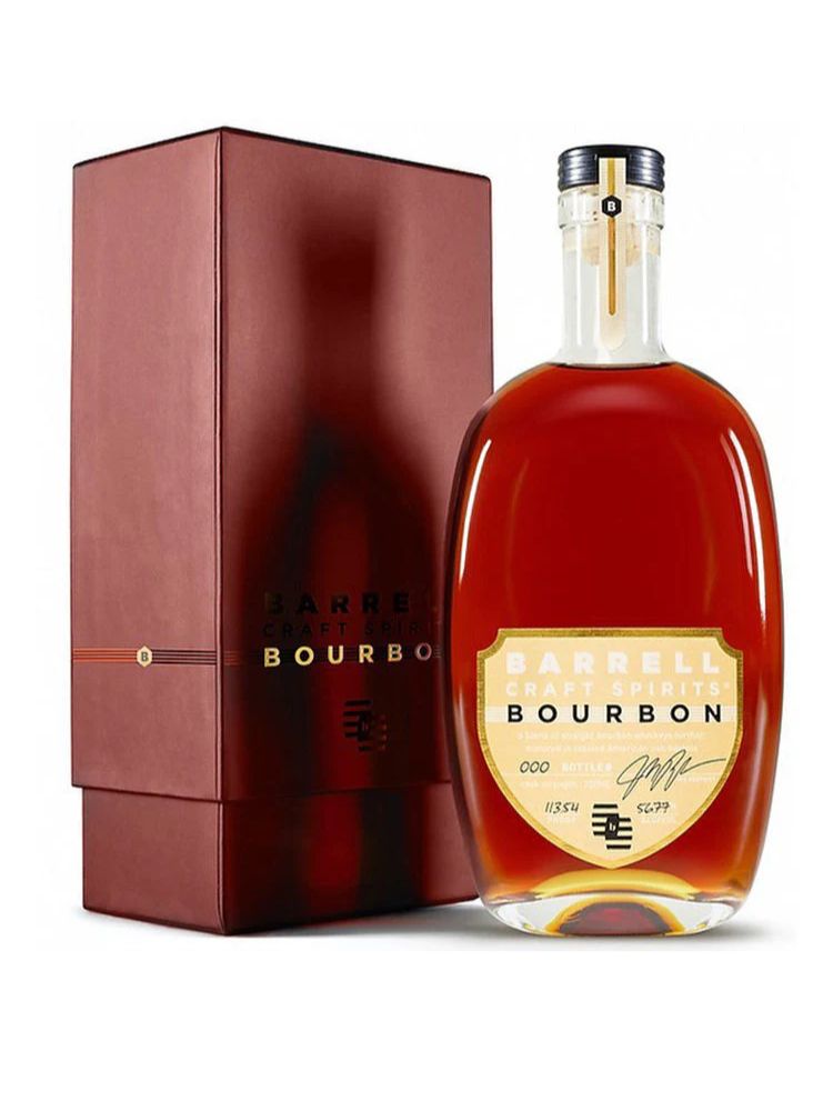 Barrell Craft Spirits Gold Label Bourbon, 750mL Bottle on White Background