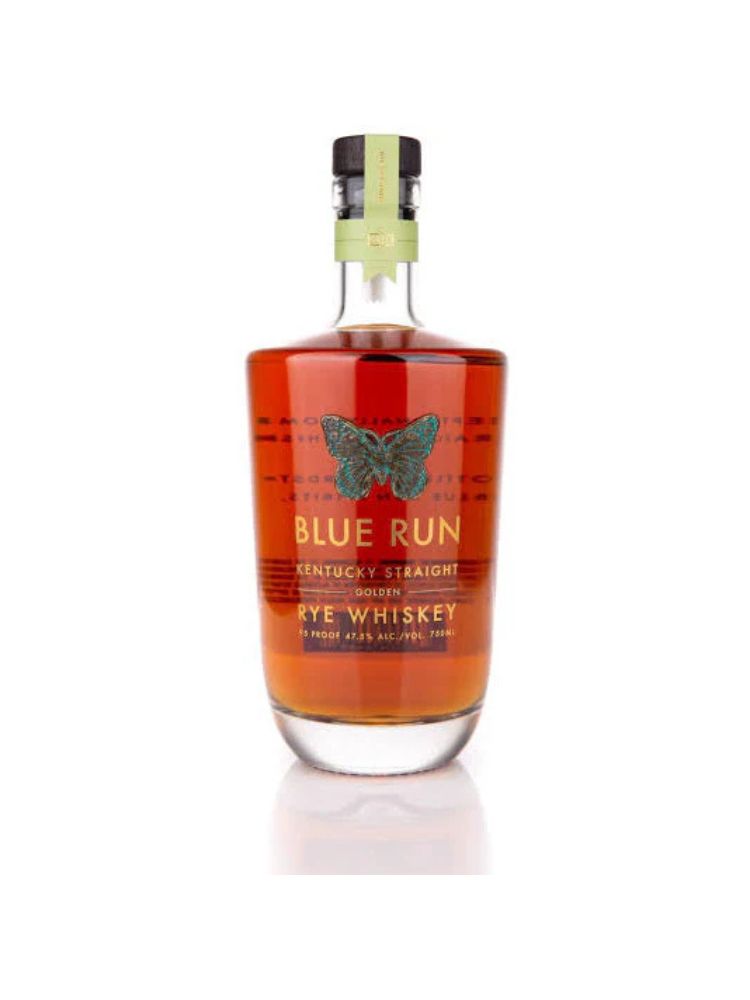 Blue Run Kentucky Straight Golden Rye Whiskey, 750mL bottle on white background
