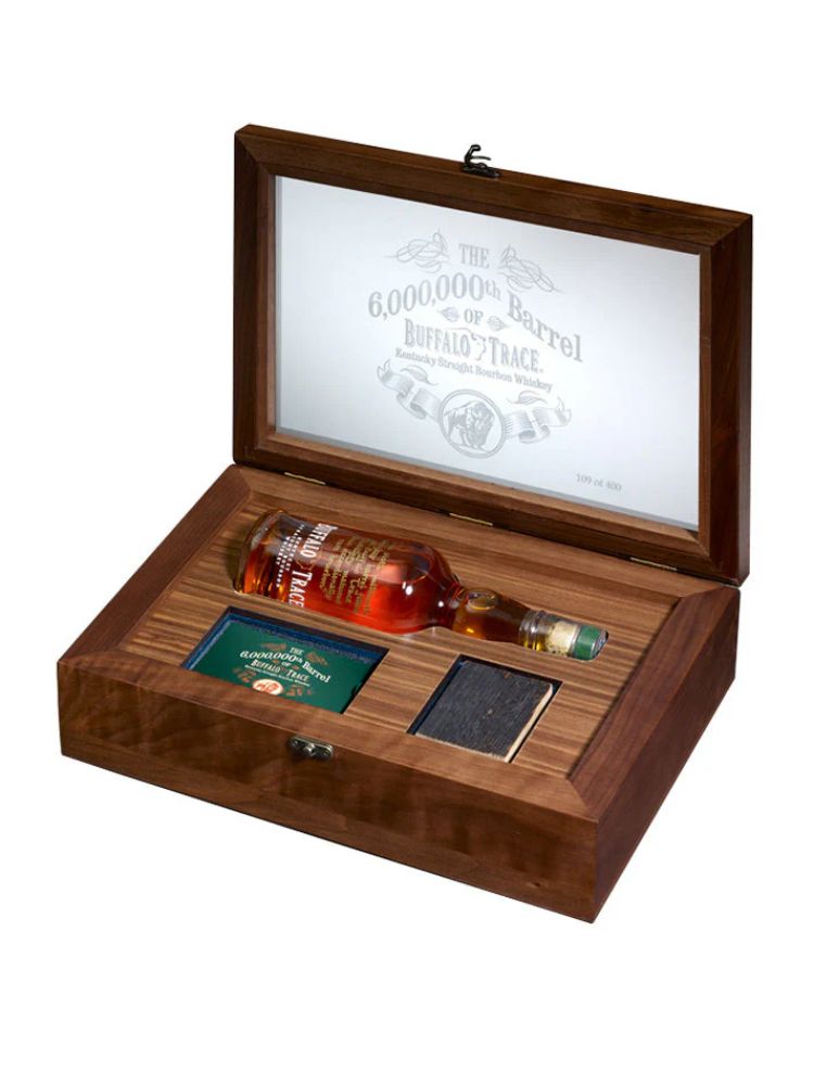 Buffalo Trace Six Millionth Barrel Bourbon, 750mL bottle on white background