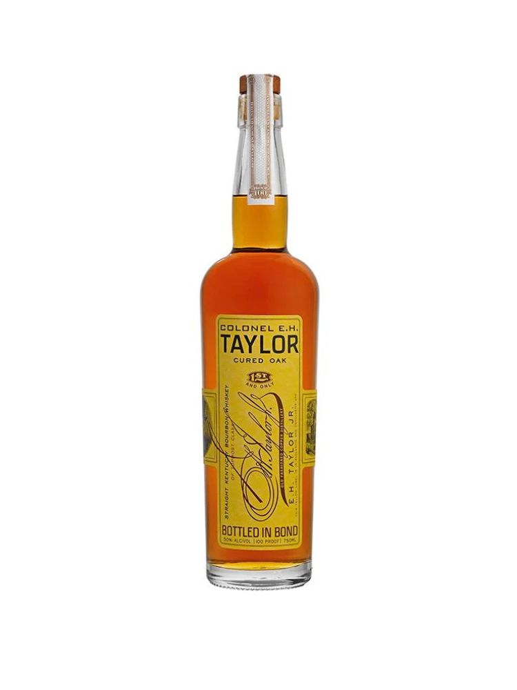 Colonel E.H. Taylor Cured Oak Bourbon, 750mL bottle on white background