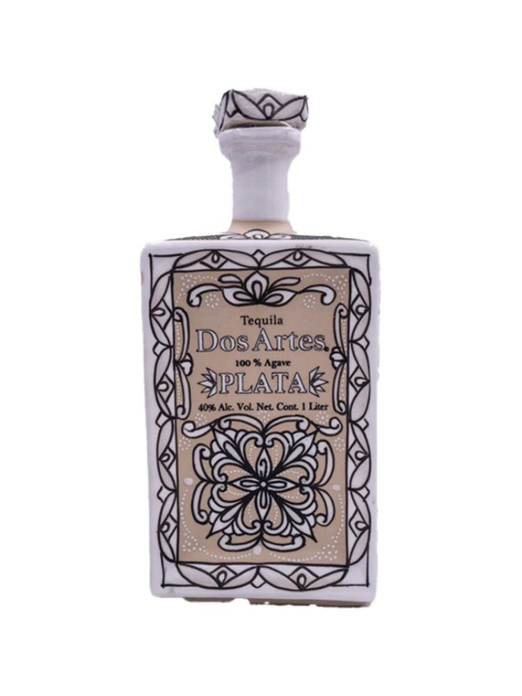 Dos Artes Plata Tequila Limited Release, 1L bottle on white background.