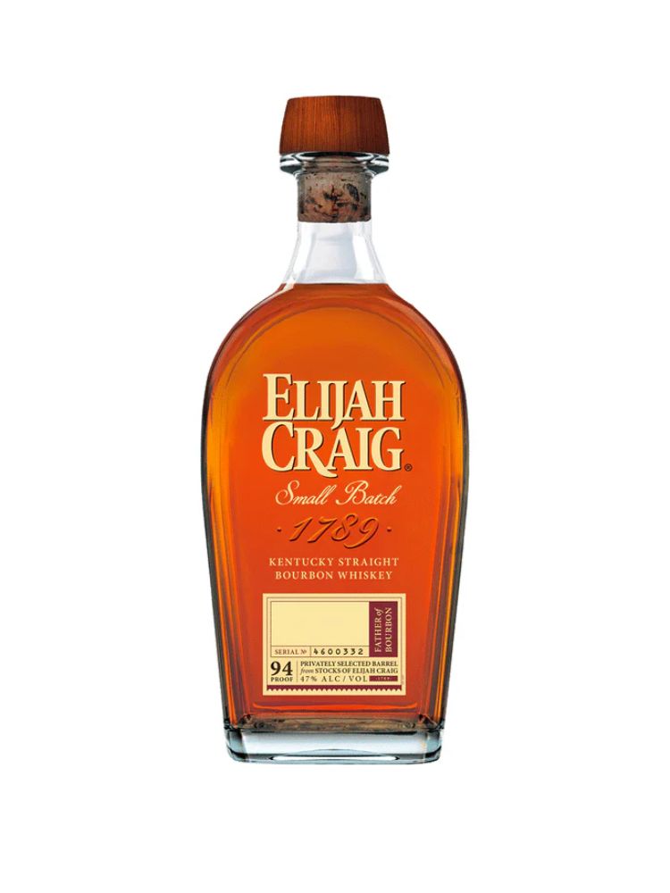 Elijah Craig Small Batch Bourbon, 750mL bottle on white background