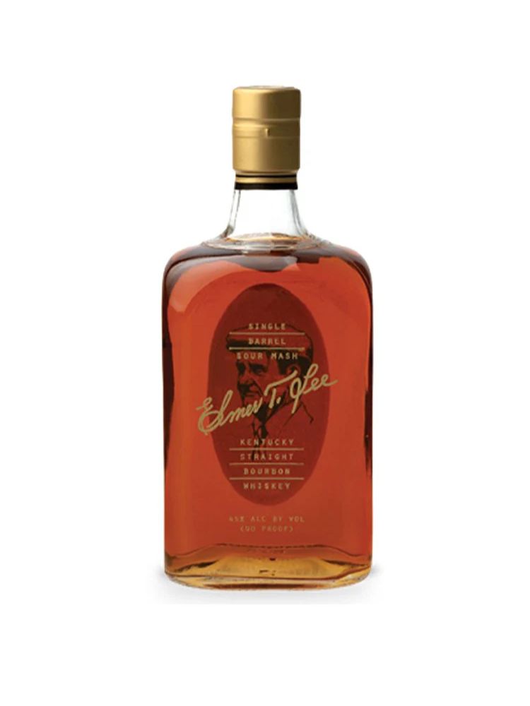 Elmer T. Lee Single Barrel Bourbon, 750mL bottle on white background