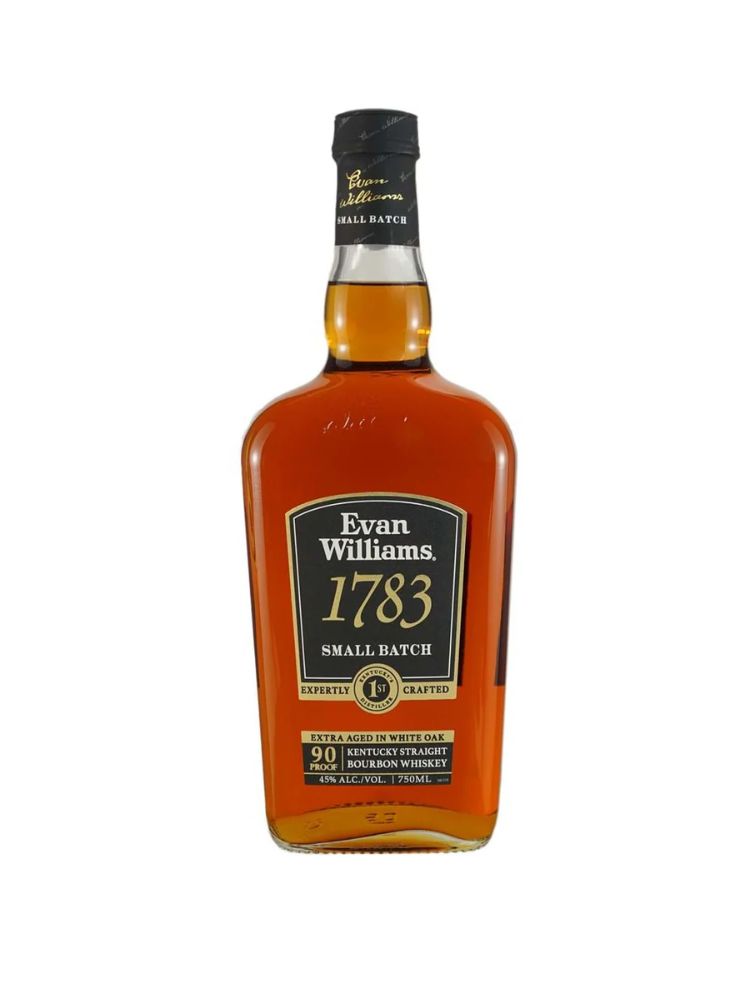 Evan Williams 1783 Bourbon, 750mL bottle on white background