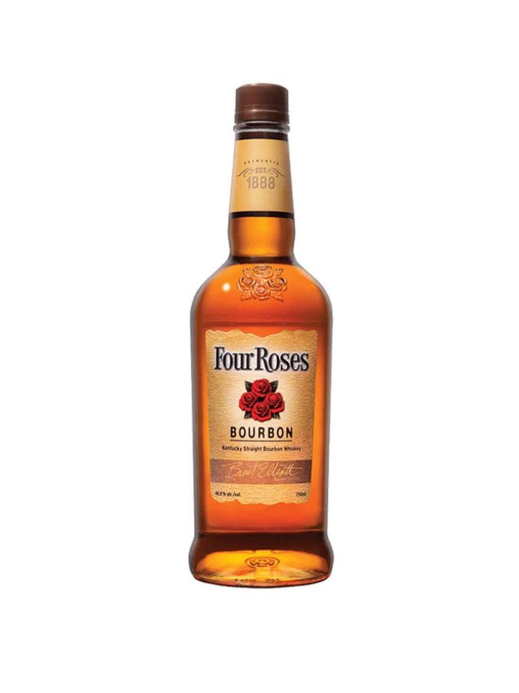 Four Roses Bourbon, 750mL bottle on white background