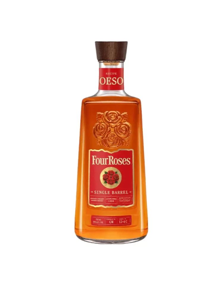 Four Roses OESO Single Barrel Bourbon, 750mL bottle on white background