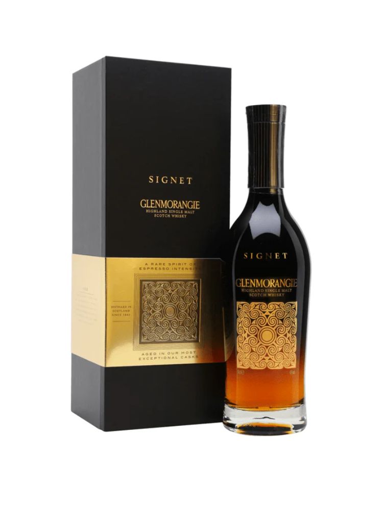 Glenmorangie Signet Single Malt Scotch Whisky, 750mL Bottle on White Background