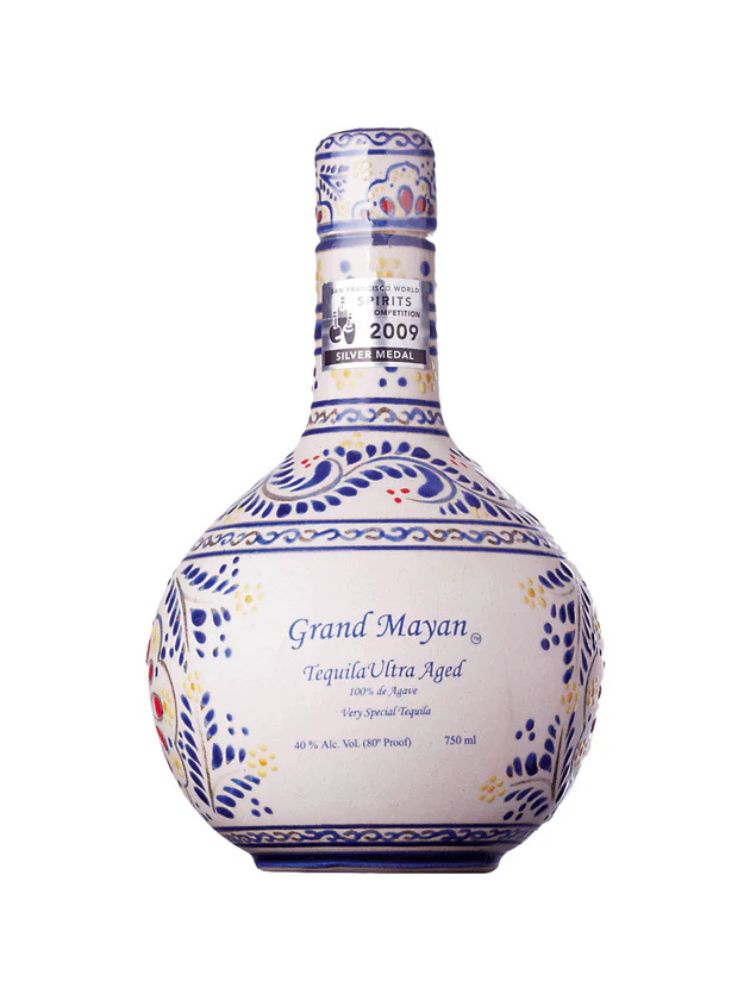 Grand Mayan Ultra Añejo Tequila, 750mL bottle on white background.