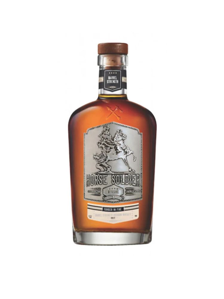 Horse Soldier Barrel Strength Bourbon, 750mL bottle on white background
