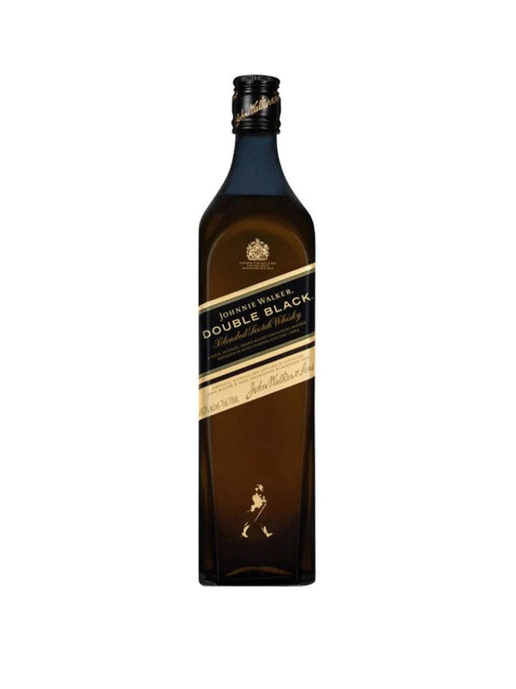 Johnnie Walker Double Black Blended Scotch Whisky, 750mL Bottle on White Background