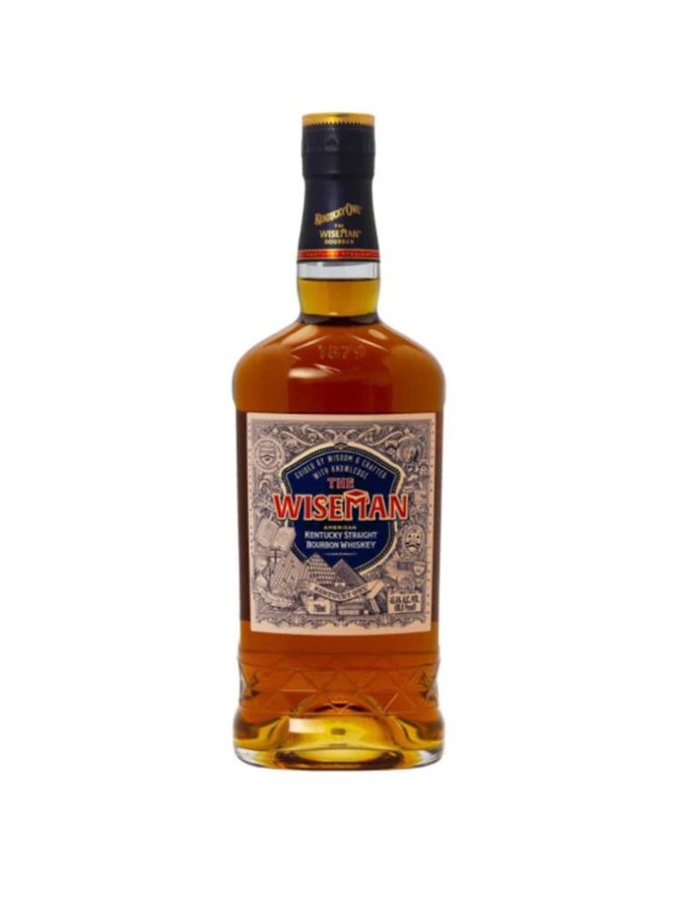 Kentucky Owl The Wiseman Bourbon, 750mL bottle on white background