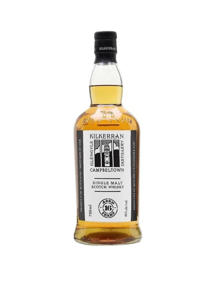 Kilkerran 16 Year Old Single Malt Scotch Whisky, 750mL Bottle on White Background