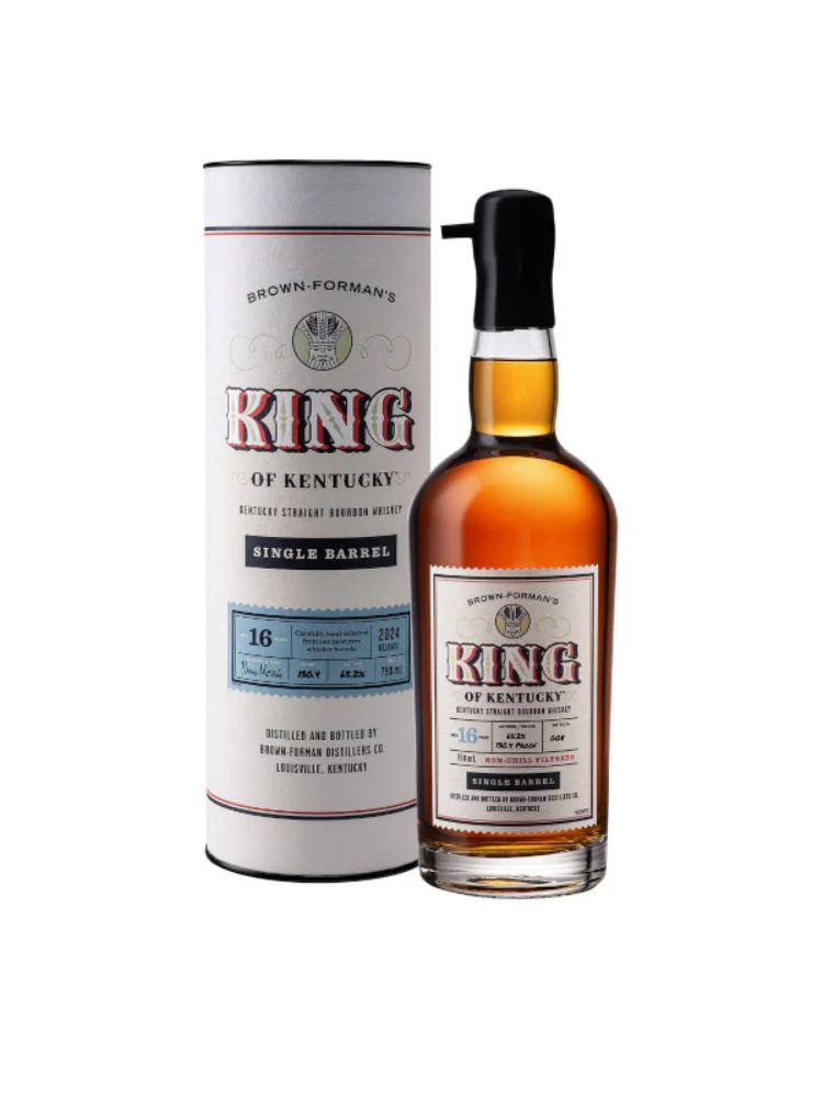 King of Kentucky 16-Year-Old Single Barrel Kentucky Straight Bourbon 2024 Release, 750mL bottle on white background