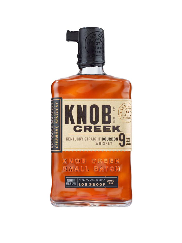Knob Creek 9-Year-Old Kentucky Straight Bourbon Whiskey, 750mL bottle on white background