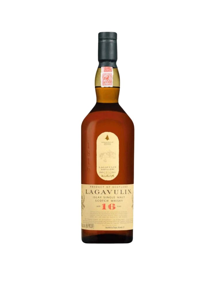 Lagavulin 16 Year Islay Single Malt Scotch Whisky, 750mL Bottle on White Background