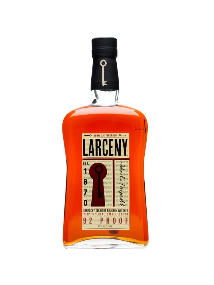 Larceny Bourbon, 750mL Bottle on White Background