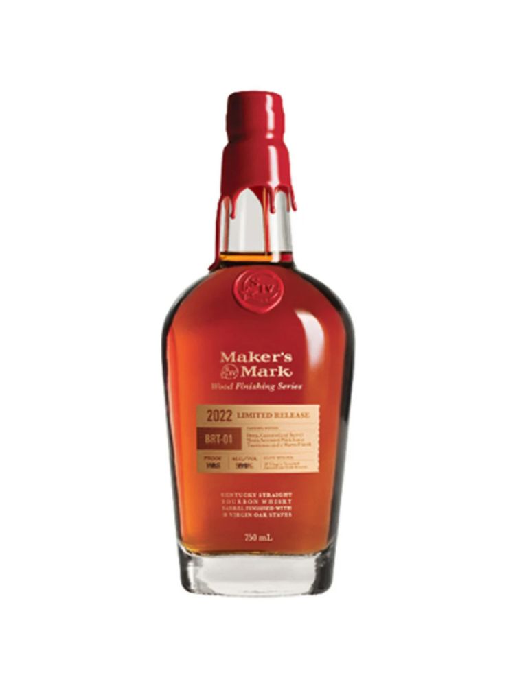 Maker’s Mark Wood Finishing Series 2022 Release BRT-01 Bottle on White Background