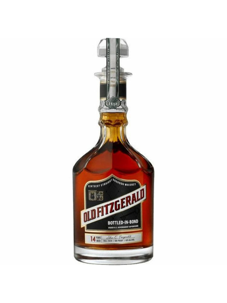 Old Fitzgerald 14-Year-Old Bottled-in-Bond Bourbon, 750mL Bottle on White Background