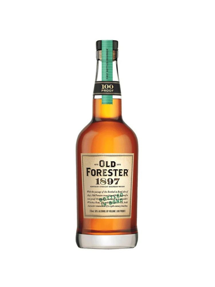 Old Forester 1897 Bottled In Bond Whisky, 750mL bottle on white background