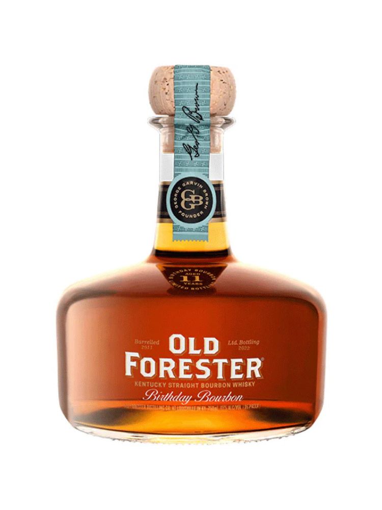 Old Forester Birthday Bourbon – 2022 Release, 750mL Bottle on White Background