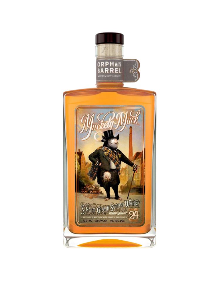 Orphan Barrel Muckety Muck 24 Year Old Scotch Whisky, 750mL Bottle on White Background