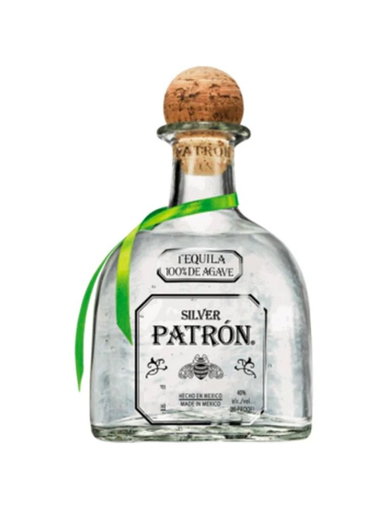 Patrón Silver Tequila, 1.75L bottle on white background.