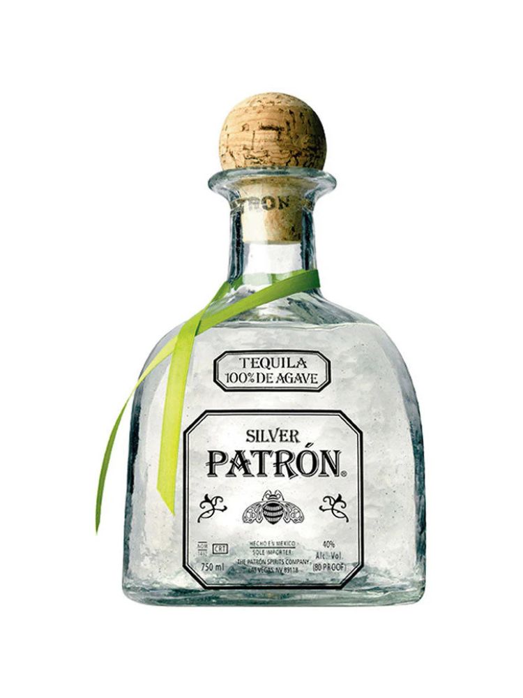 Patrón Silver Tequila, 750mL bottle on white background.
