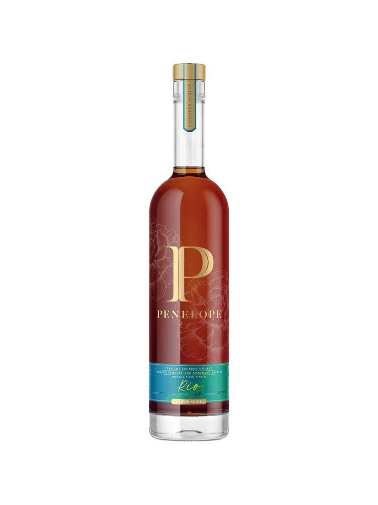 Penelope Bourbon Rio Four Grain bottle on white background