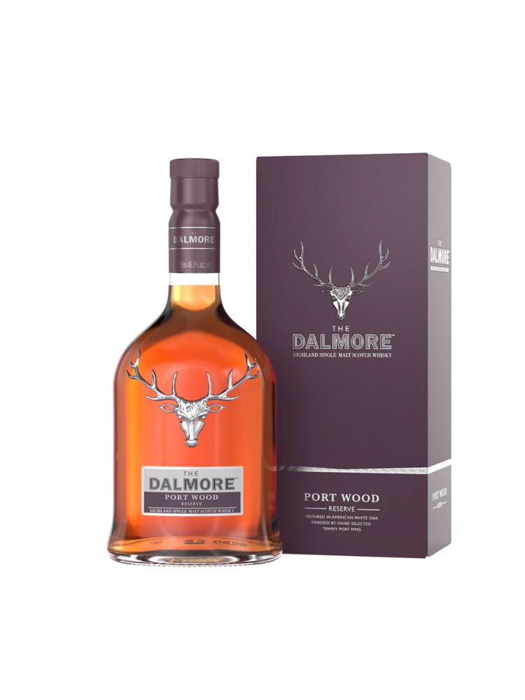 The Dalmore Port Wood Reserve Single Malt Scotch Whisky, 750mL bottle on white background.
