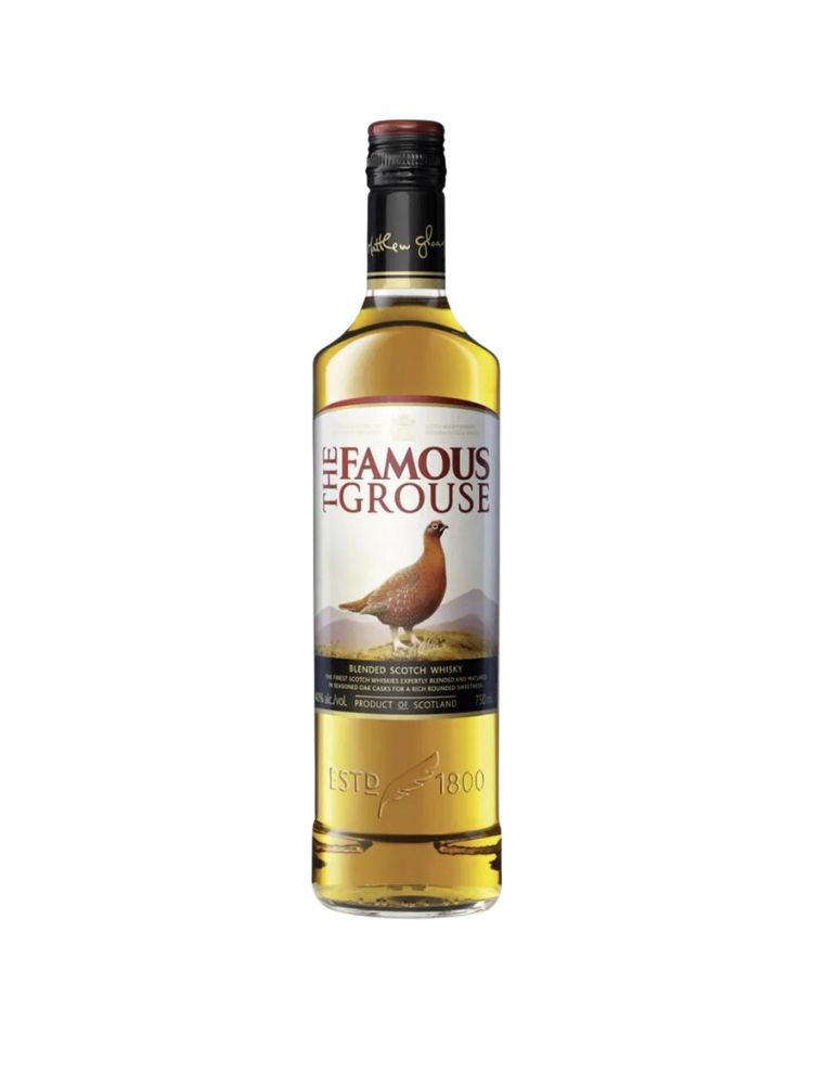 The Famous Grouse Blended Scotch Whisky, 750mL Bottle on White Background