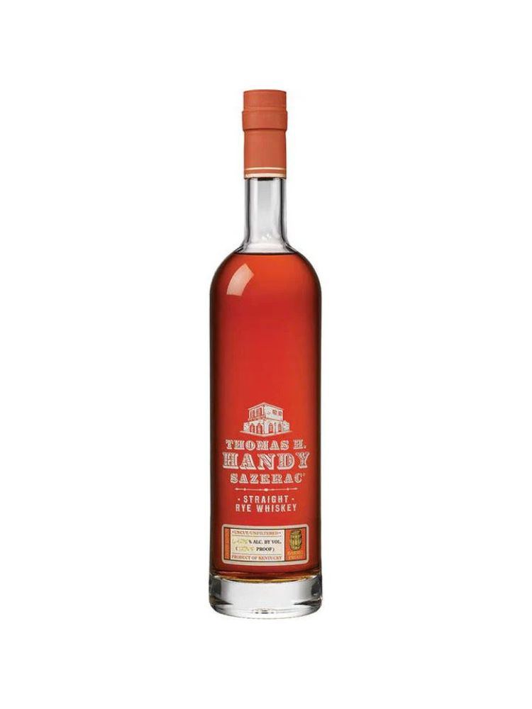 Thomas H. Handy Sazerac Rye 2024 bottle on white background.