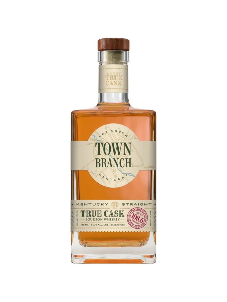Town Branch True Cask Kentucky Straight Bourbon Whiskey, 750mL bottle on white background