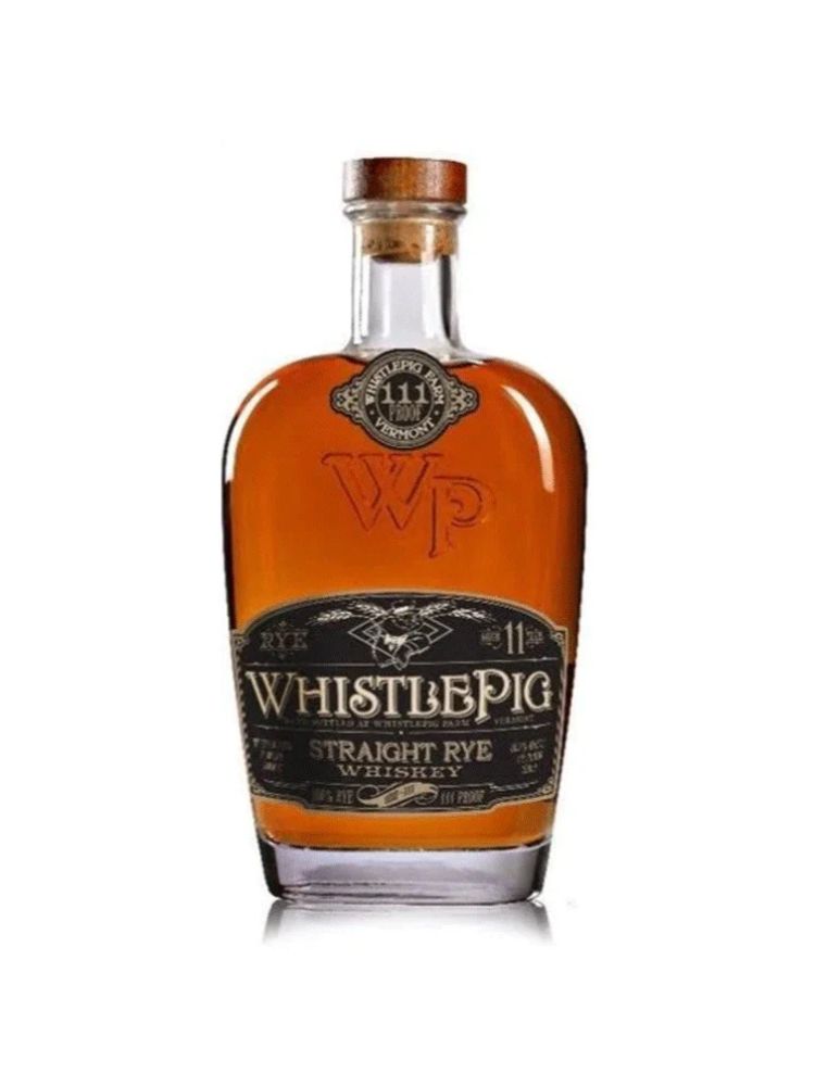 WhistlePig 11 Year Rye 111 Proof, 750mL bottle on white background.