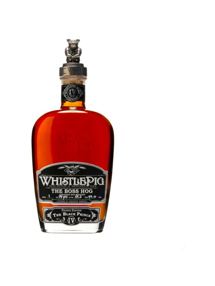 WhistlePig The Boss Hog IV: The Black Prince, 750mL bottle on white background