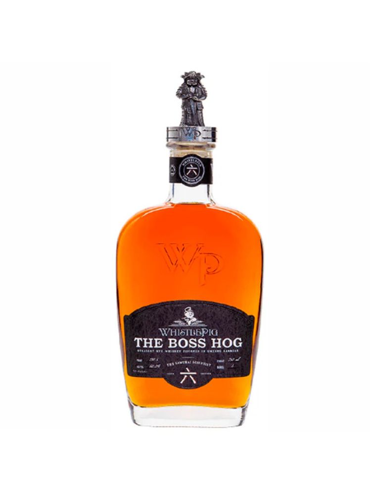 WhistlePig The Boss Hog VI: The Samurai Scientist, 750mL bottle on white background.