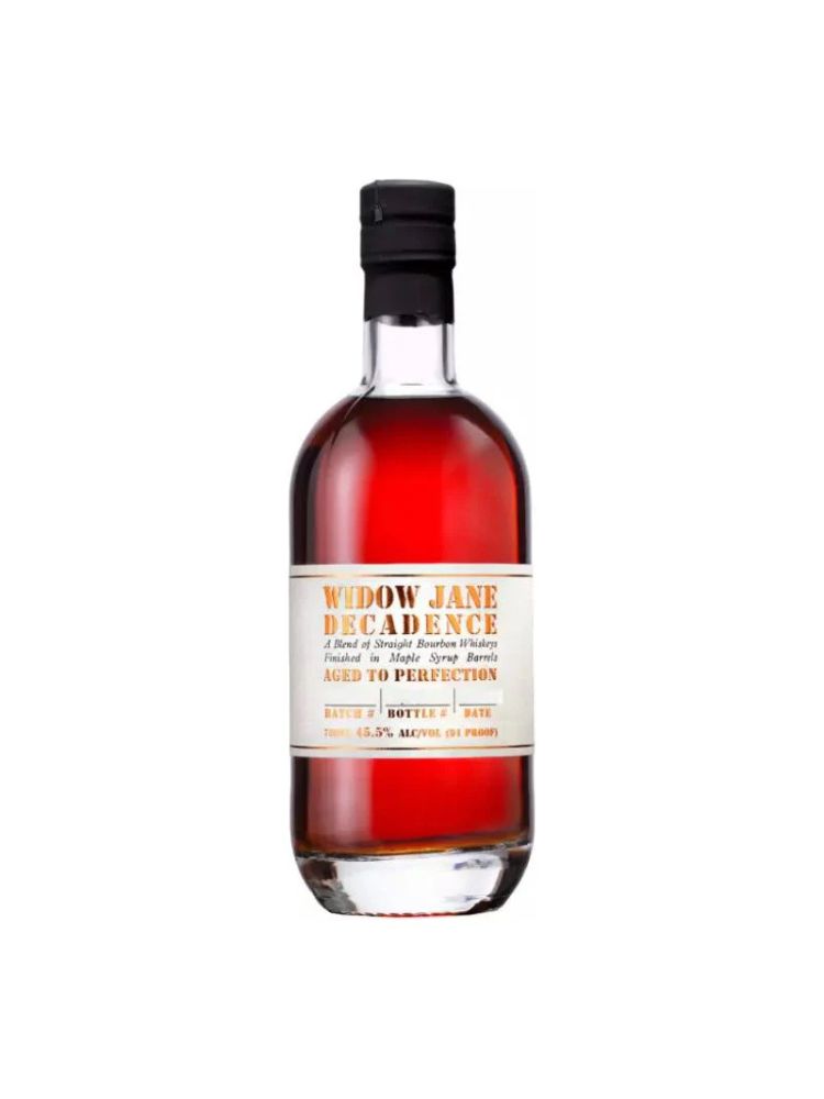 Widow Jane Decadence Bourbon Whiskey 2024, 750mL bottle on white background