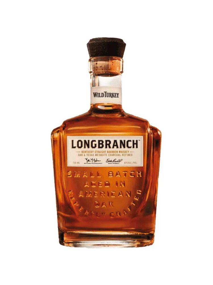 Wild Turkey Longbranch, 750mL bottle on white background