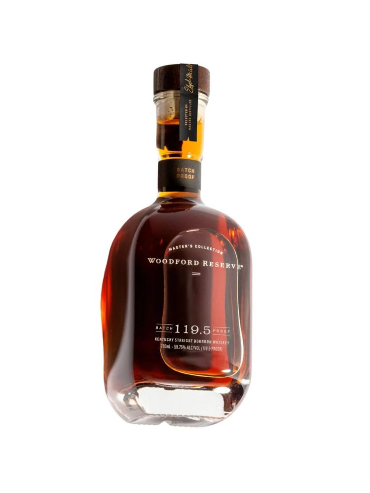 Woodford Reserve Batch Proof 119.5 bottle on white background