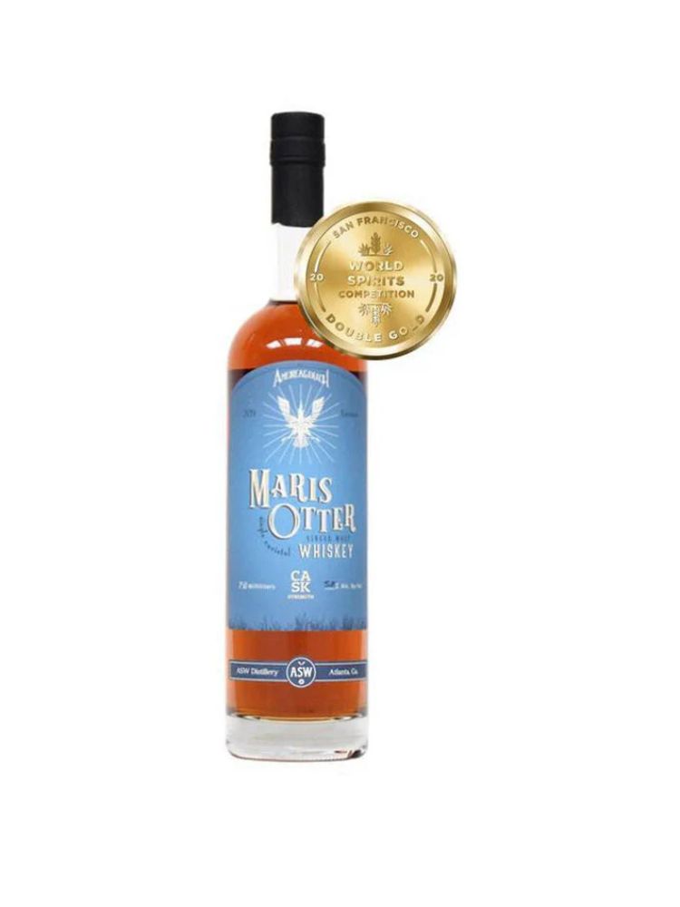 ASW Distillery Maris Otter Single Malt Whiskey, 750mL Bottle on White Background