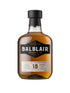 Balblair 18 Year Old, 750mL Bottle on White Background.