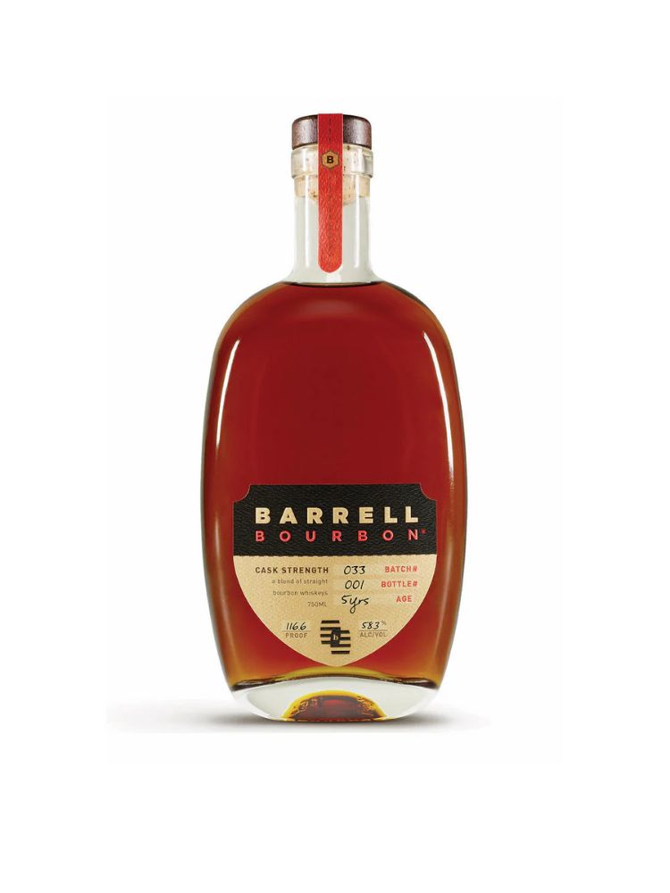 Barrell Bourbon Batch 033, 750mL Bottle on White Background