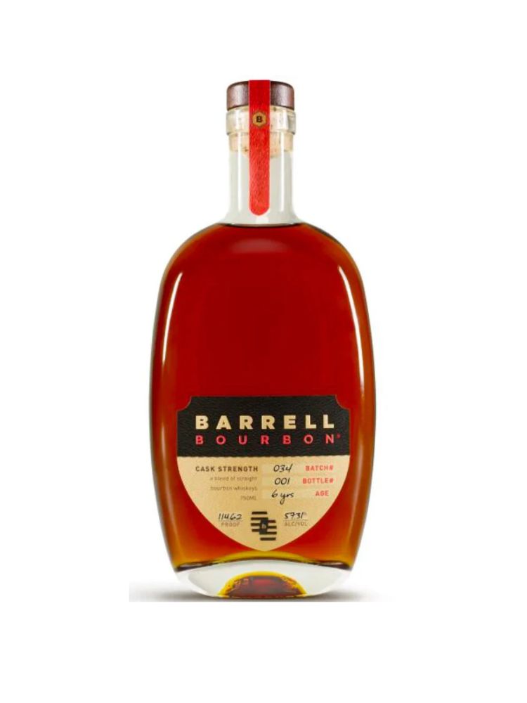 Barrell Bourbon Batch 034, 750mL Bottle on White Background