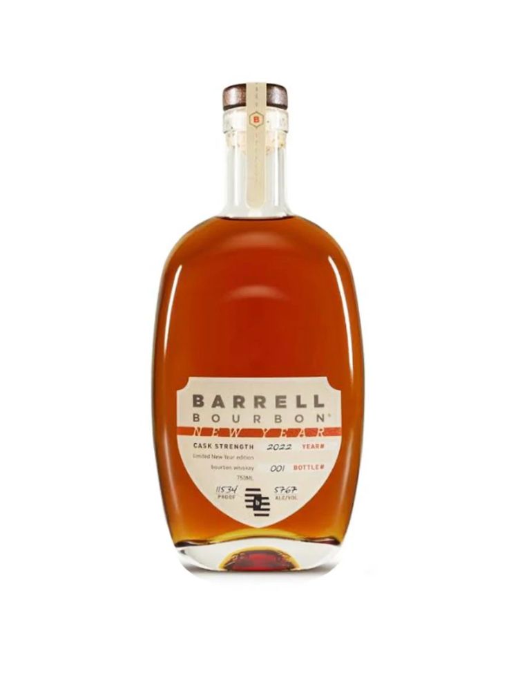 Barrell Bourbon New Year 2022 Limited Edition, 750mL Bottle on White Background