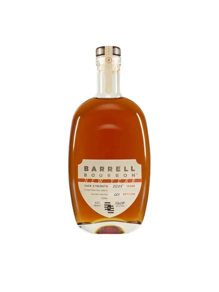Barrell Bourbon New Year 2025 Limited Edition, 750mL Bottle on White Background