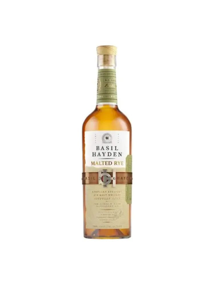 Basil Hayden Malted Rye Whiskey, 750mL bottle on white background