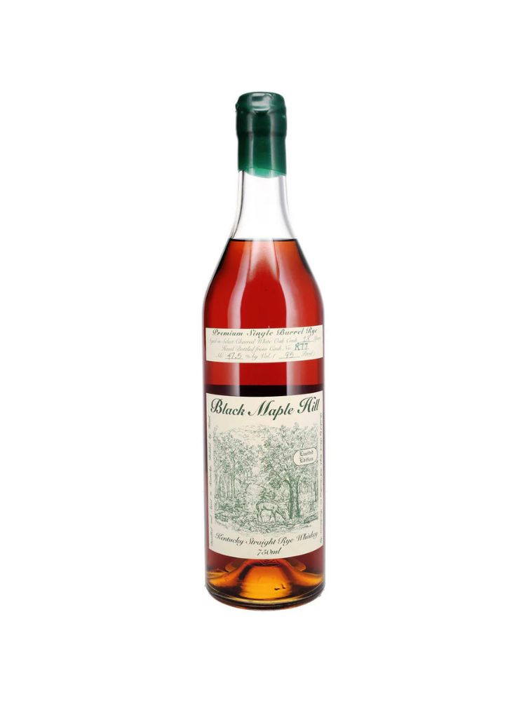 Black Maple Hill 18 Year Cask R70 Single Barrel Kentucky Straight Rye bottle on white background